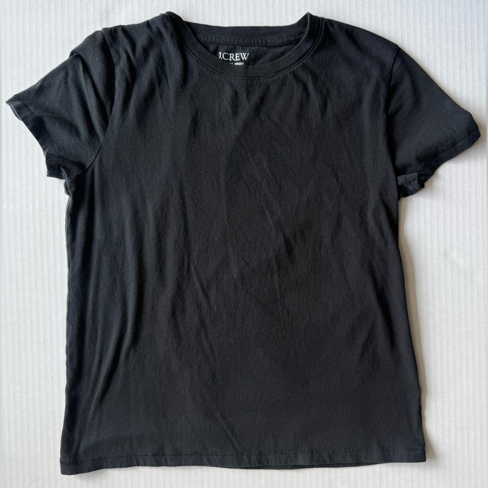 J. Crew Vintage Jersey Classic-Fit Crewneck T-Shirt Black Size S BY359